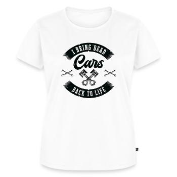 Automechaniker Auto-Motor-Reparatur - Frauen Premium Bio T-Shirt - Weiß - Vorne - AI Model Female 172 dark (172cm)