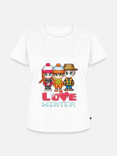 Love Winter - Frauen Premium Bio T-Shirt - Weiß