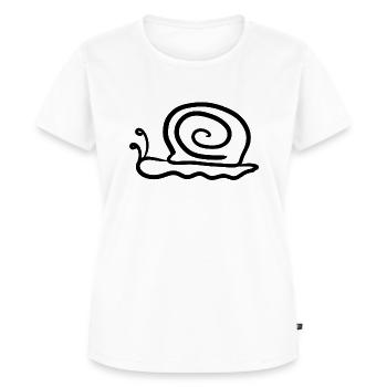 Schnecke - Frauen Premium Bio T-Shirt - Weiß - Vorne - AI Model Female 172 dark (172cm)