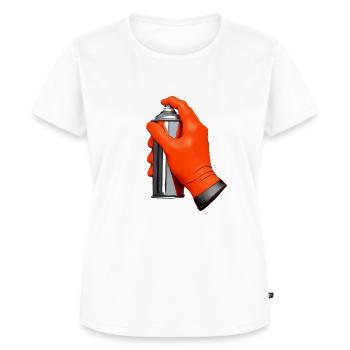U.R.B - underground rap bremen Spraydose - Frauen Premium Bio T-Shirt - Weiß - Vorne - AI Model Female 172 dark (172cm)