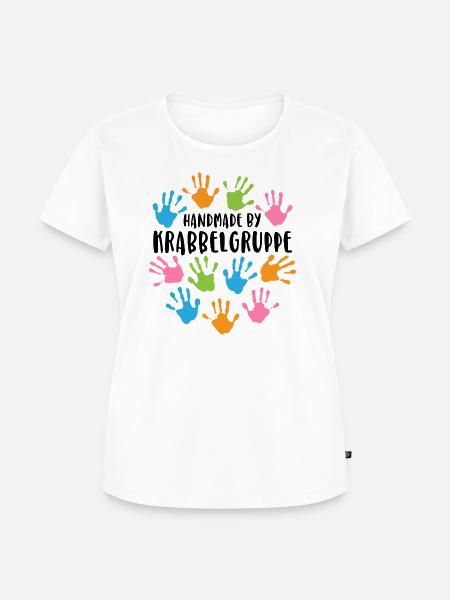 Shirt - Handmade by Krabbelgruppe - Frauen Premium Bio T-Shirt - Weiß