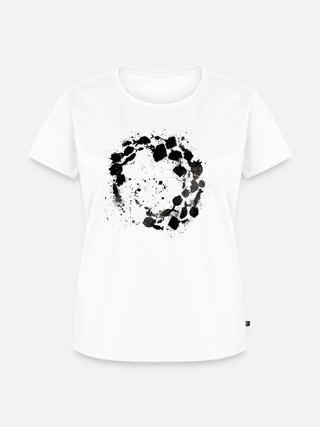 fischschwarm,fisch,malerei,schwarz,graffiti,rochen - Frauen Premium Bio T-Shirt - Weiß