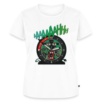Die Drei ??? und der seltsame Wecker - Frauen Premium Bio T-Shirt - Weiß - Vorne - AI Model Female 172 dark (172cm)