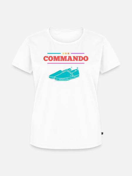 Commando Espadrille - Frauen Premium Bio T-Shirt - Weiß