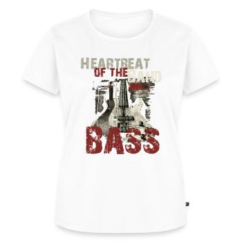 Bass Guitar "Heartbeat of the Band" Musiker - Frauen Premium Bio T-Shirt - Weiß - Vorne - AI Model Female 172 dark (172cm)