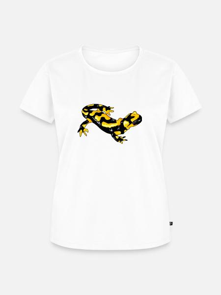Feuersalamander Echte Salamander Feuermolch Lurch - Frauen Premium Bio T-Shirt - Weiß