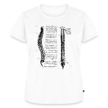 da Vinci spine black - Women's Premium Organic T-shirt - white - Front - AI Model Female 172 dark (172cm)