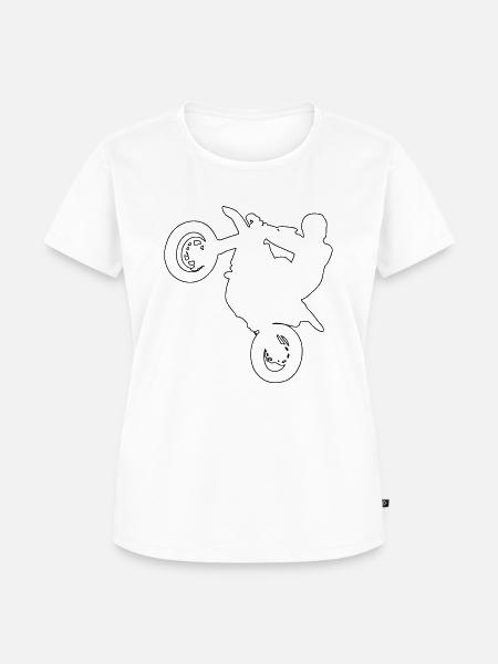 Supermoto - Frauen Premium Bio T-Shirt - Weiß