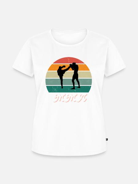 Retro-Kampfgeist - Frauen Premium Bio T-Shirt - Weiß