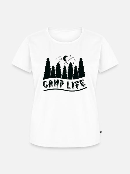 Camp Life - Frauen Premium Bio T-Shirt - Weiß