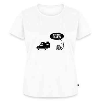 Pickup Wohnkabine trifft auf Schnecke Cooles Haus - Frauen Premium Bio T-Shirt - Weiß - Vorne - AI Model Female 172 dark (172cm)
