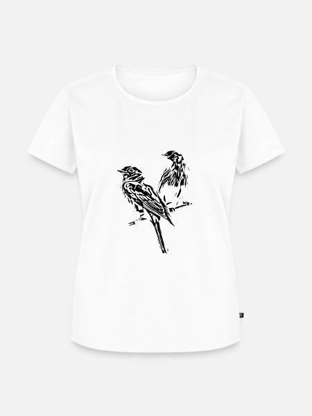 Vögel - Frauen Premium Bio T-Shirt - Weiß