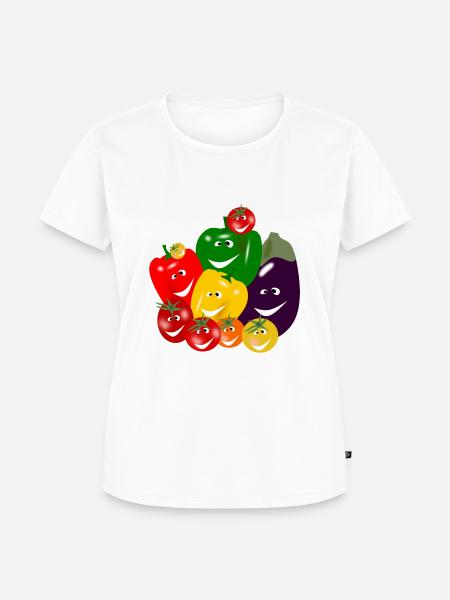 Ich liebe Gemüse - Frauen Premium Bio T-Shirt - Weiß