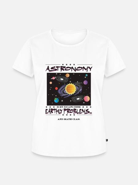Astronomie ist meine Flucht - Frauen Premium Bio T-Shirt - Weiß