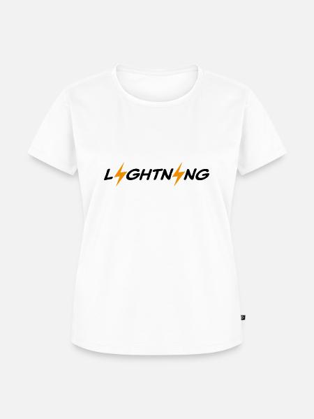 Lightning - Bitcoin - Frauen Premium Bio T-Shirt - Weiß