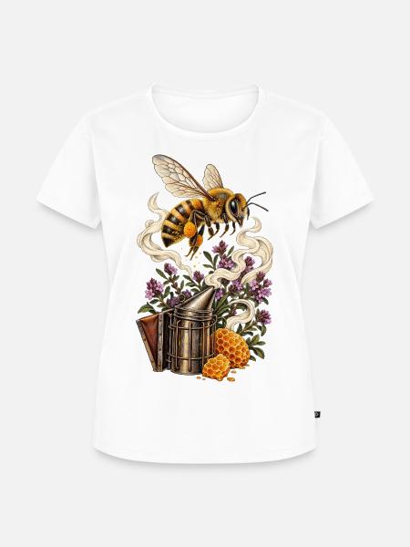 Imkerei Honigbiene - Frauen Premium Bio T-Shirt - Weiß