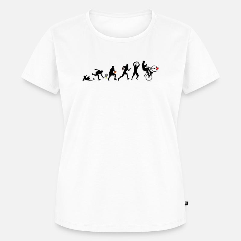 Radball Cycle Ball Evolution - Frauen Premium Bio T-Shirt - Weiß