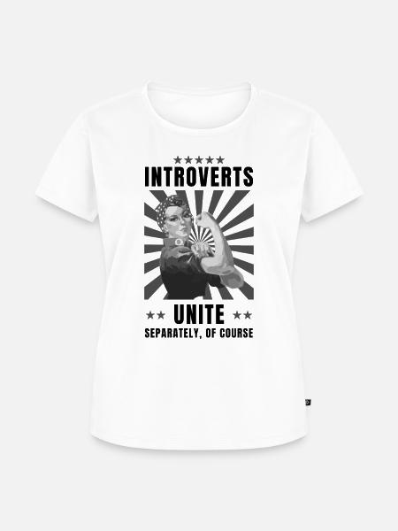 Agoraphobia introverts unite - Frauen Premium Bio T-Shirt - Weiß