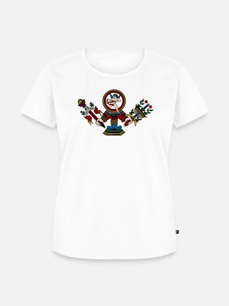 Zusammensetzung der Bergamo-Kartenäxte - Frauen Premium Bio T-Shirt - Weiß