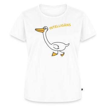 Intelligente Gans - Frauen Premium Bio T-Shirt - Weiß - Vorne - AI Model Female 172 dark (172cm)