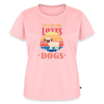 Fille aime les chiens - T-shirt Premium bio Femme - rose - Devant - AI Model Female 172 dark (172cm)