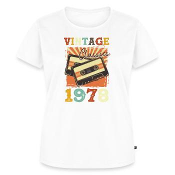 Vintage 1978 - Frauen Premium Bio T-Shirt - Weiß - Vorne - AI Model Female 172 dark (172cm)