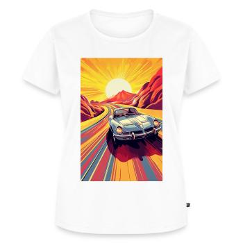 Oldtimer racing car in the evening sun, retro - Women's Premium Organic T-shirt - white - Front - AI Model Female 172 dark (172cm)