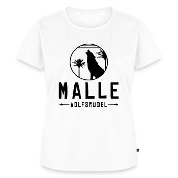 malle wolfsrudel - Frauen Premium Bio T-Shirt - Weiß - Vorne - AI Model Female 172 dark (172cm)