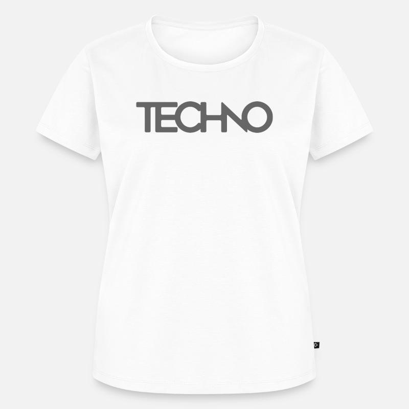 Techno Techno | Hard Dark Acid Techno - Women's Premium Organic T-shirt - white