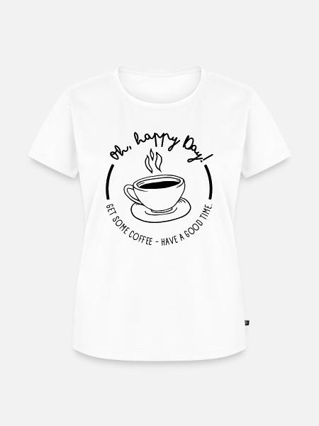 Good Coffee - Good Time - Frauen Premium Bio T-Shirt - Weiß