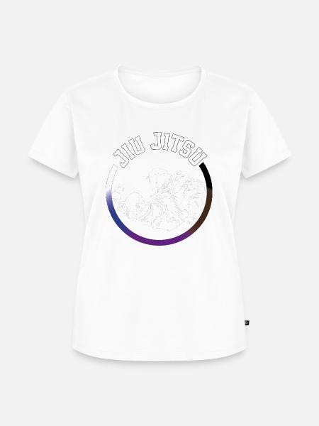 JiuJitsu Triangle/Circle - Frauen Premium Bio T-Shirt - Weiß