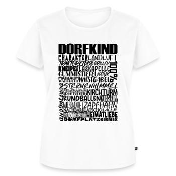 Dorfkind VIBES black - Frauen Premium Bio T-Shirt - Weiß - Vorne - AI Model Female 172 dark (172cm)