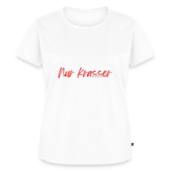 Machen ist wie wollen, nur krasser ! - Frauen Premium Bio T-Shirt - Weiß - Vorne - AI Model Female 172 dark (172cm)
