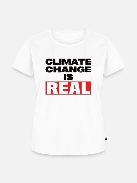 Climate Change Is Real - Frauen Premium Bio T-Shirt - Weiß