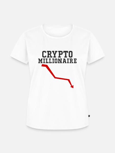 Lustiger Krypto-Millionär Bitcoin ETH - Frauen Premium Bio T-Shirt - Weiß