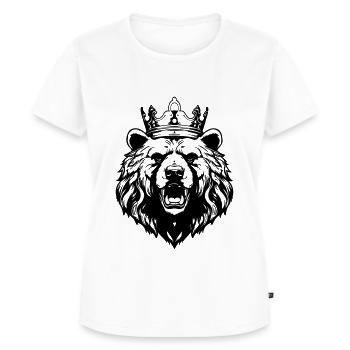 Ours Grizzly Roi de la Couronne - T-shirt Premium bio Femme - blanc - Devant - AI Model Female 172 dark (172cm)
