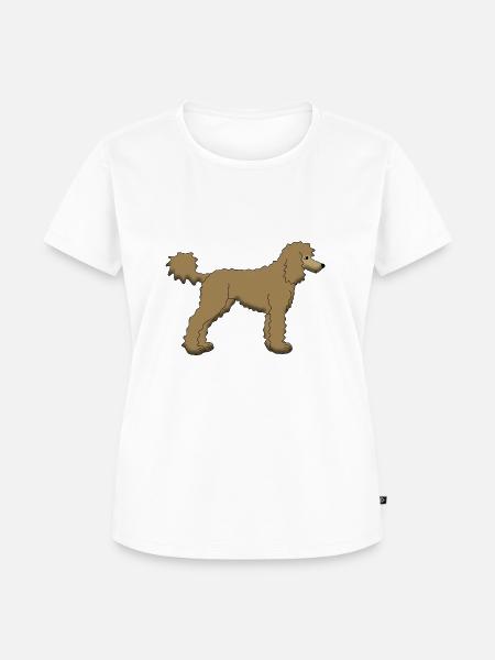 Pudel braun - Frauen Premium Bio T-Shirt - Weiß