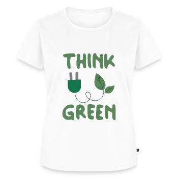 Think Green - Frauen Premium Bio T-Shirt - Weiß - Vorne - AI Model Female 172 dark (172cm)
