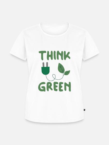 Think Green - Frauen Premium Bio T-Shirt - Weiß