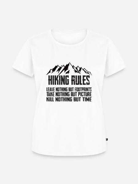 Hiking Rules - Frauen Premium Bio T-Shirt - Weiß