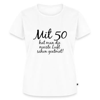 mit_50 - Frauen Premium Bio T-Shirt - Weiß - Vorne - AI Model Female 172 dark (172cm)
