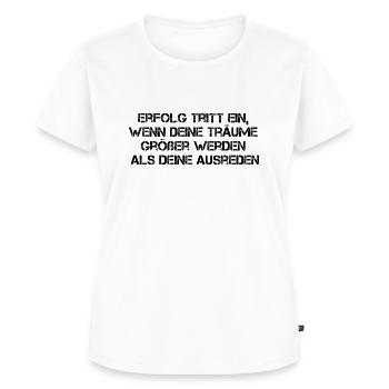 Erfolgs Zitat - Frauen Premium Bio T-Shirt - Weiß - Vorne - AI Model Female 172 dark (172cm)