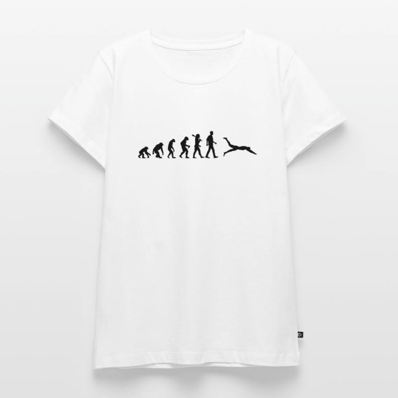 Schwimmer Evolution Frauen Premium Bio T-Shirt