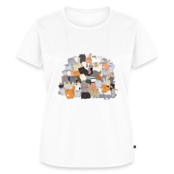 Un TAS de chats - T-shirt Premium bio Femme - blanc - Devant - AI Model Female 172 dark (172cm)