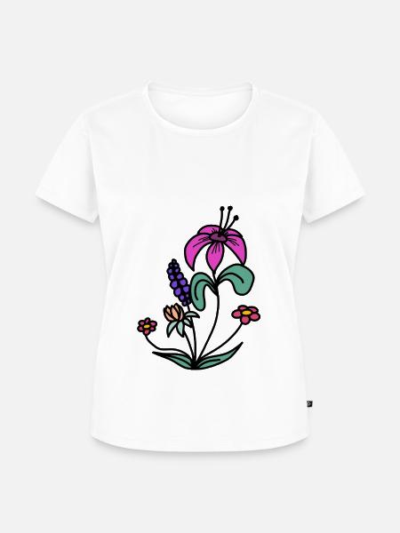 cute floral design - Frauen Premium Bio T-Shirt - Weiß