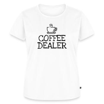 Coffee Dealer - Frauen Premium Bio T-Shirt - Weiß - Vorne - AI Model Female 172 dark (172cm)