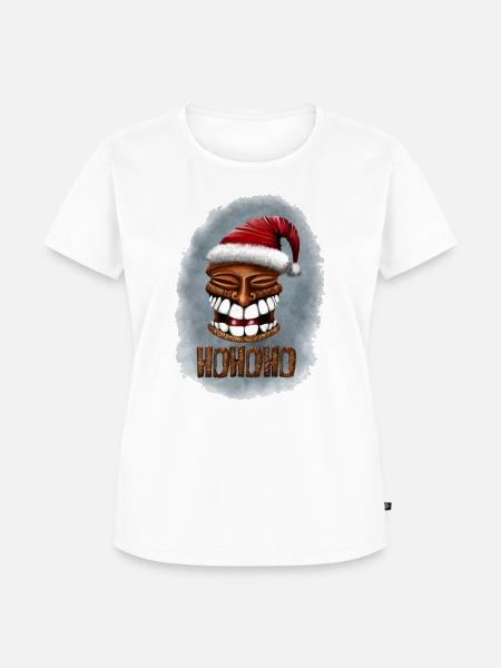 Tiki Santa - Frauen Premium Bio T-Shirt - Weiß