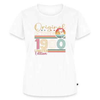 Original Oktober 1980 42. Geburtstag Geschenk Cool - Frauen Premium Bio T-Shirt - Weiß - Vorne - AI Model Female 172 dark (172cm)