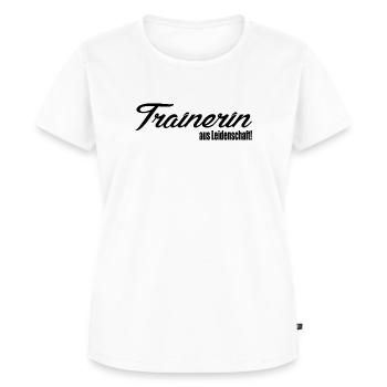 Trainerin Fußball Geschenkidee - Frauen Premium Bio T-Shirt - Weiß - Vorne - AI Model Female 172 dark (172cm)