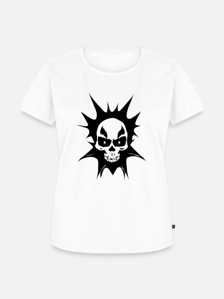 Totenschädel - Frauen Premium Bio T-Shirt - Weiß